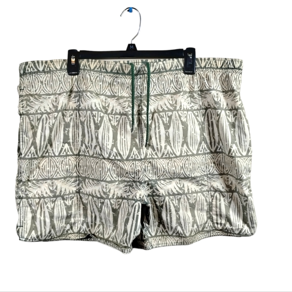 -Newport Blue Hawaiian Tribal tropical Board Shorts Swim Trunks  Mens Size M